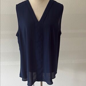 Banana Republic Navy Sleeveless Blouse Tank